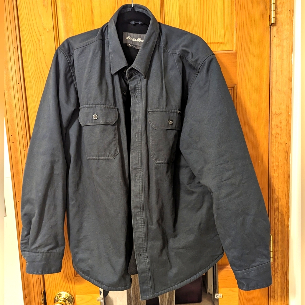 Eddie Bauer Flannel/Fleece Overshirt, Size L